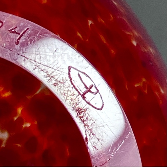 ZELLIQUE STUDIO Magma Vase / Unique VINTAGE AMERICAN ART GLASS / Slight Defects - Picture 13 of 16